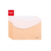 齐心(Comix)10只A4透明按扣文件袋 资料收纳袋 塑料防水档案袋